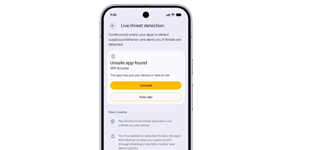 Live threat detection feature coming in Android 17.