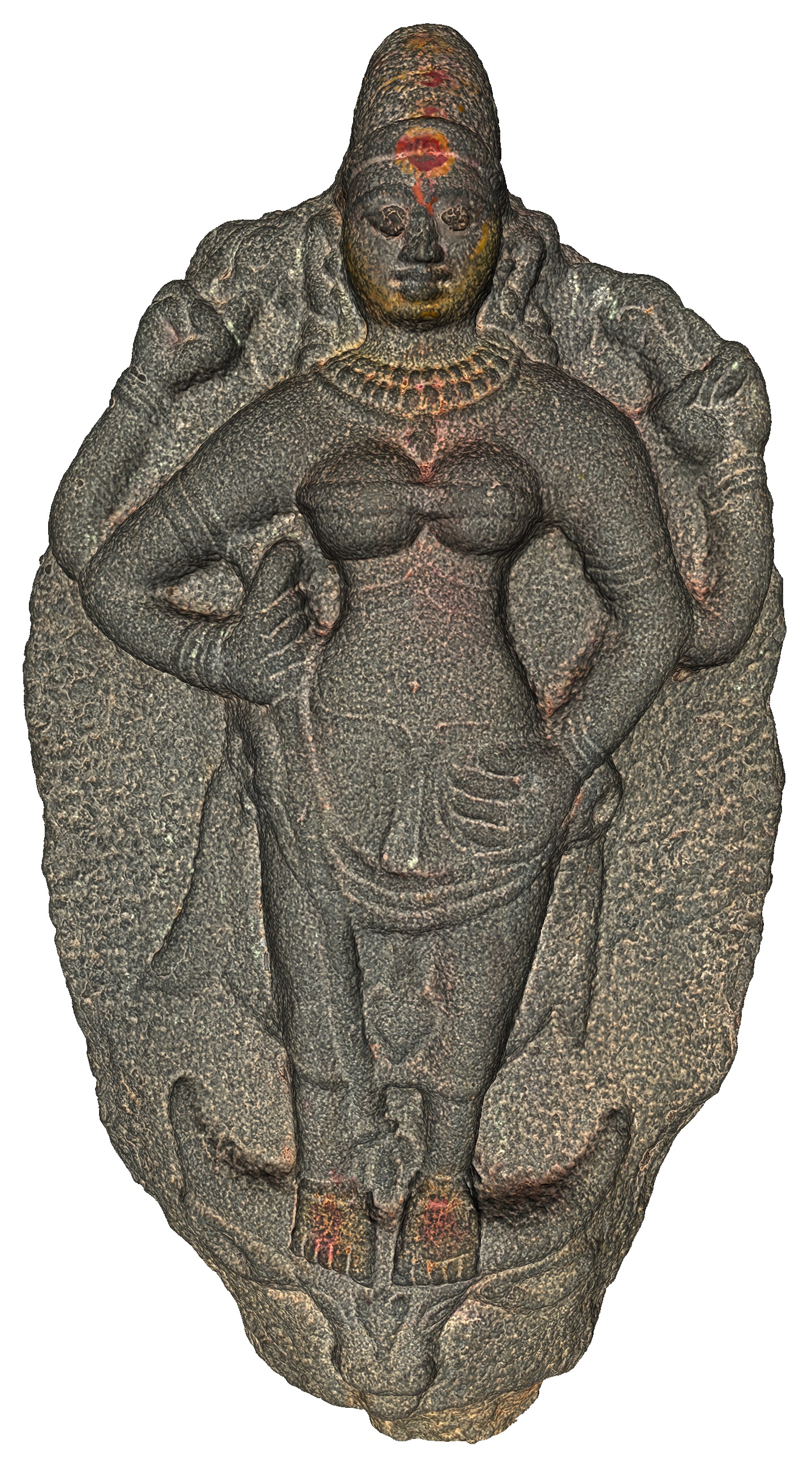 The 10th-century Durga idol at Dodda Gubbi a sentinal of Bengaluru’s lakes. 3D Scan by The Mythic Society