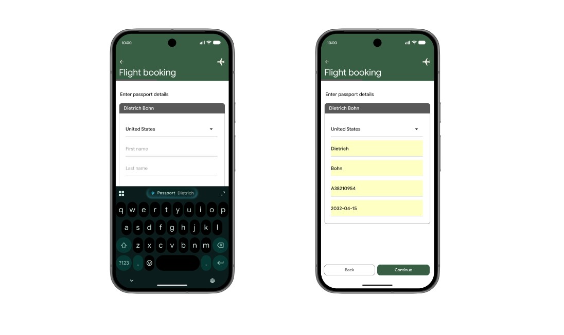 Autofill feature of Gemini Intelligence.
