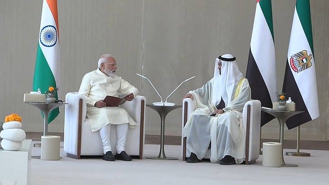 PM Modi UAE Visit: Modi tours UAE for strategic talks with Sheikh Mohammed bin Zayed Al Nahyan. India and UAE sign MoUs on defence, petroleum reserves, and a strategic ship repair cluster. A $5 billion investment boosts Indian infrastructure and finance sectors.