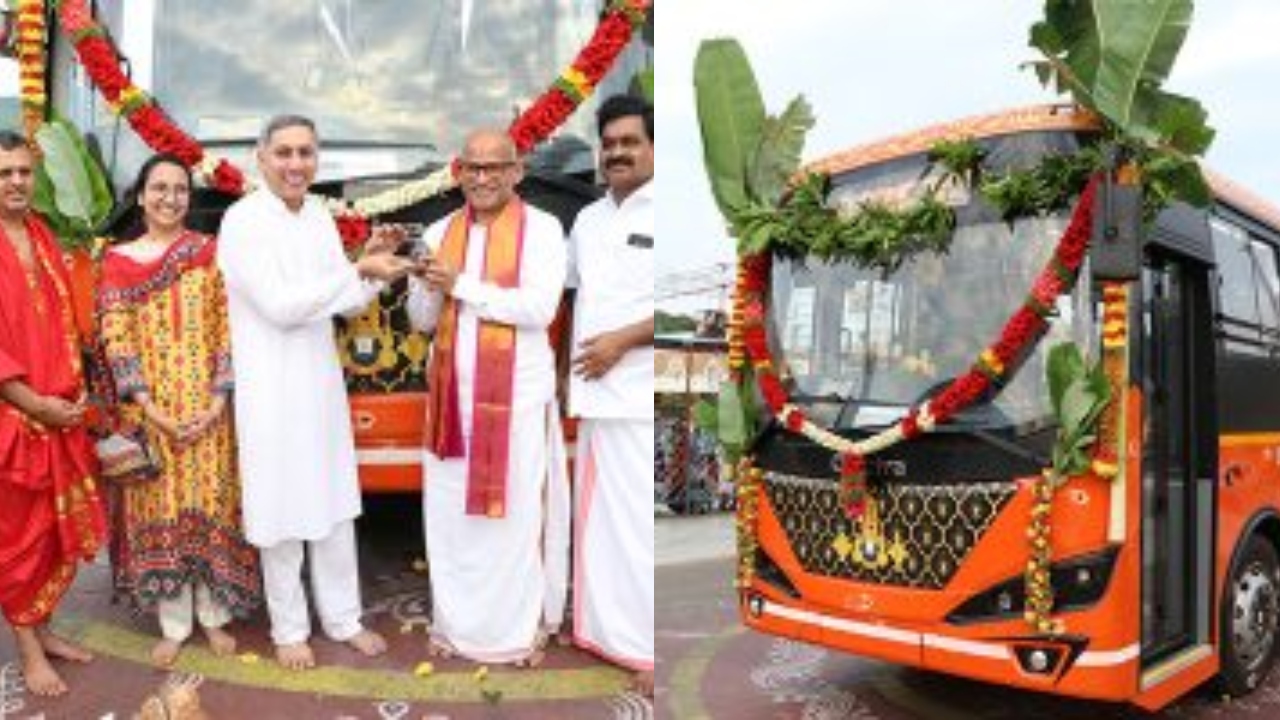 Chennai devotee donates electric bus to TTD in Andhra Pradesh