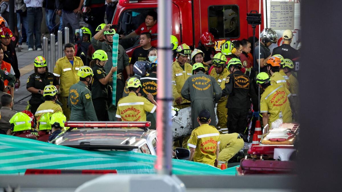 At least eight dead, 25 injured in train collision that sparks bus fire in Thailand