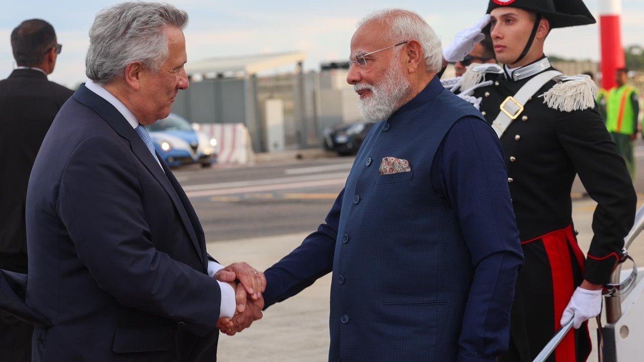 PM Modi Five-Nation Visit LIVE Updates | PM Modi arrives in Italy, to meet PM Georgia Meloni