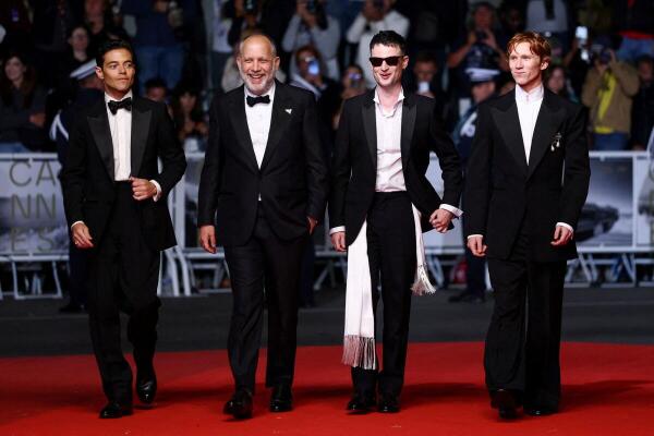 Director Ira Sachs, cast members Rami Malek, Tom Sturridge and Luther Ford walk on the red carpet during arrivals for the screening of the film "The Man I Love" in competition at the 79th Cannes Film Festival in Cannes