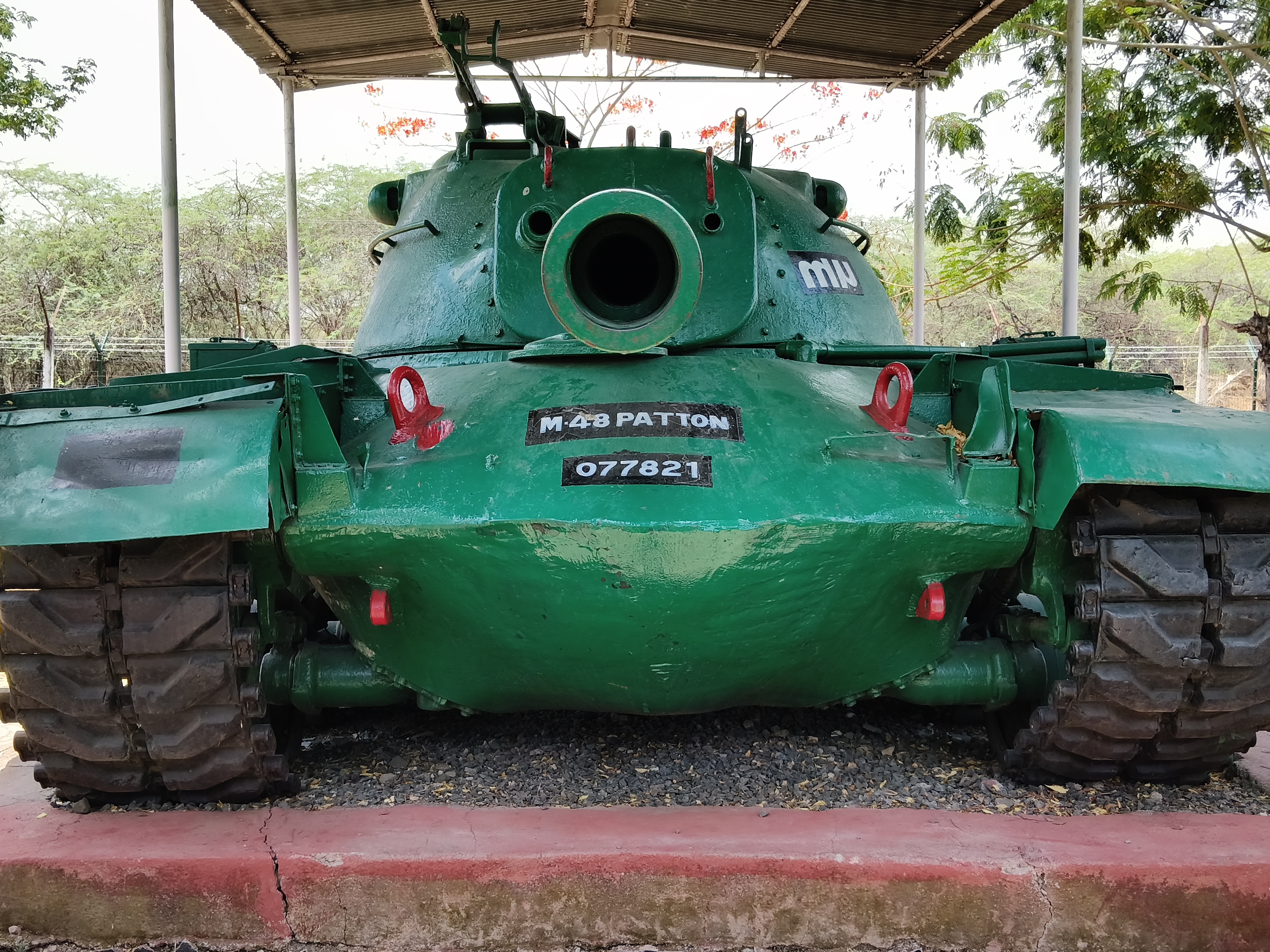 A tank on display at the museum.