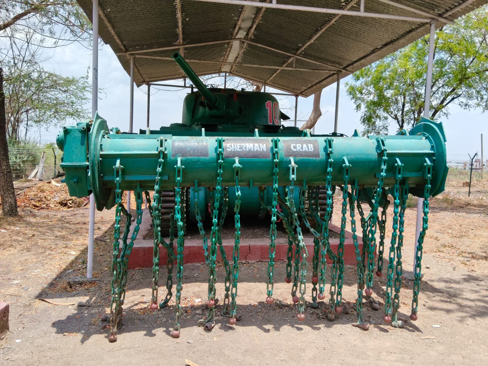 The Sherman Crab mine flail tank.