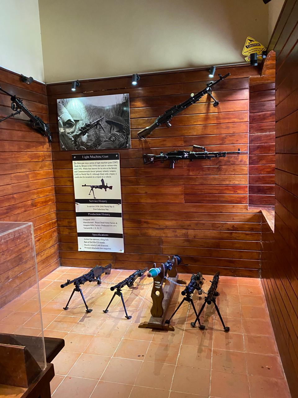 Weapons displayed at the General Thimayya Museum in Madikeri. 