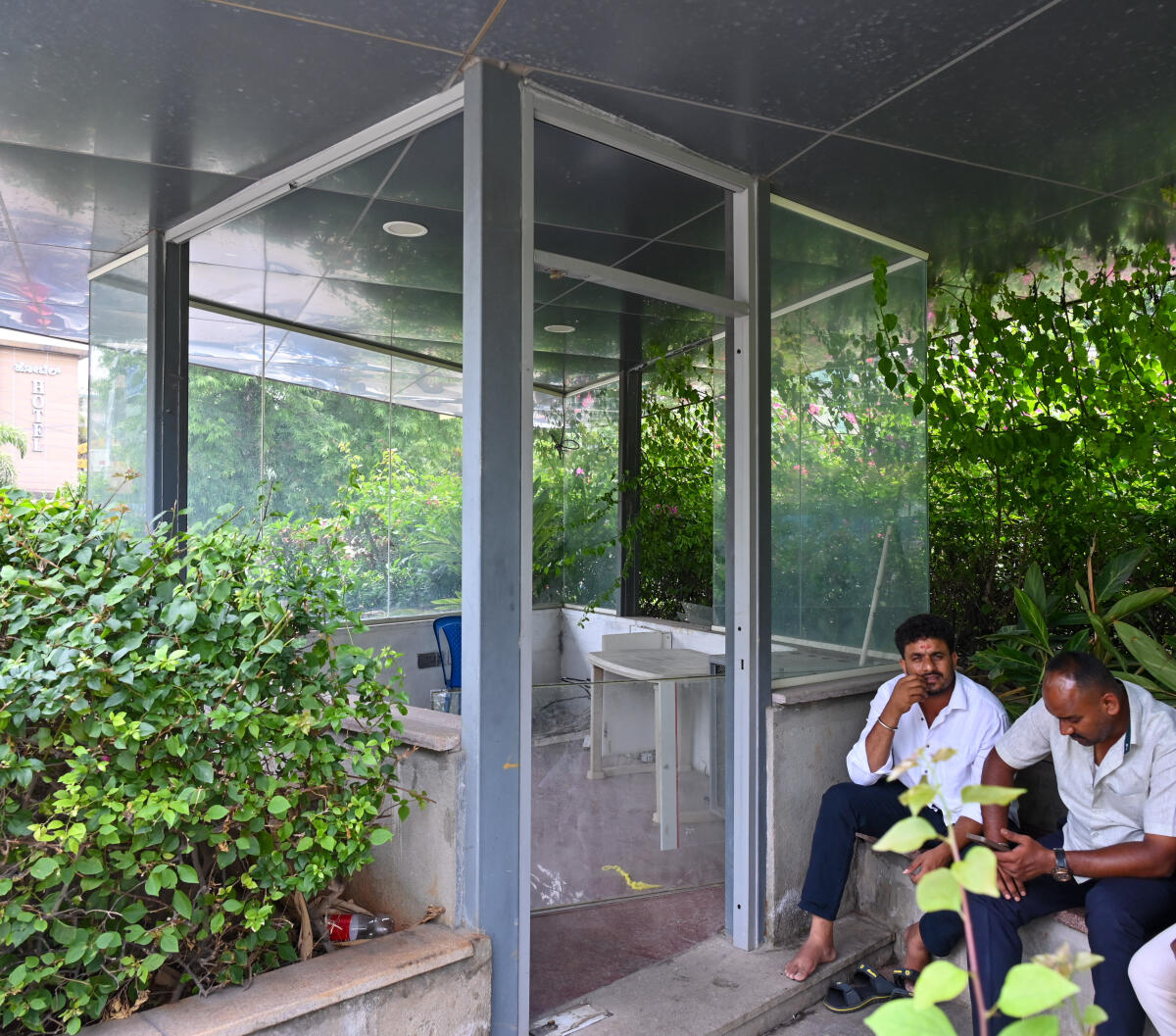 The proposed office/ticket counter near Shantinagar bus stand