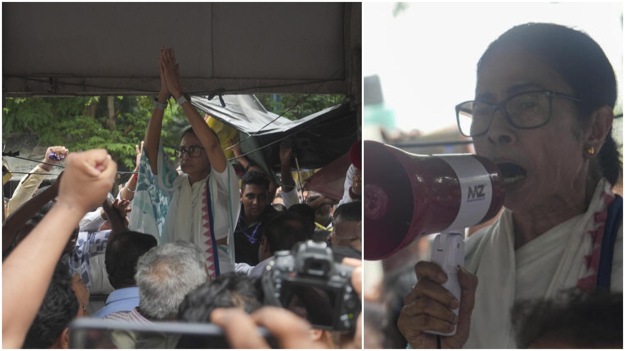 'Modi left Bengal in hands of anti-socials, bulldozer-happy politicians': Mamata holds stir against BJP govt