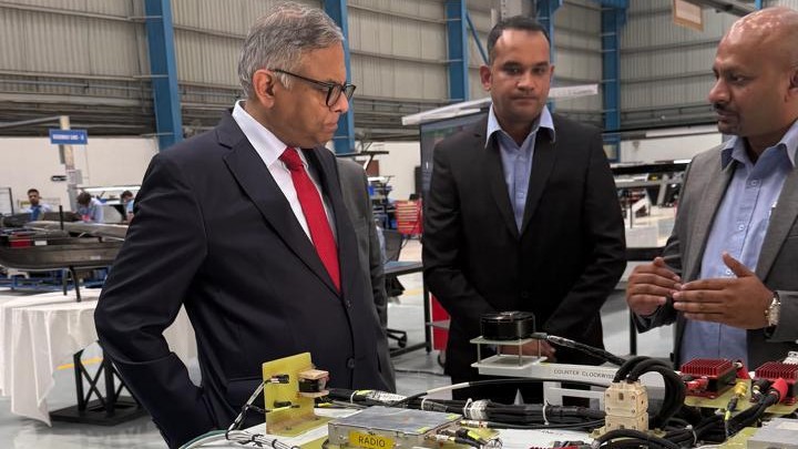 Tata Sons Chairman reviews TASL’s defence maintenance, repair facility in Bengaluru