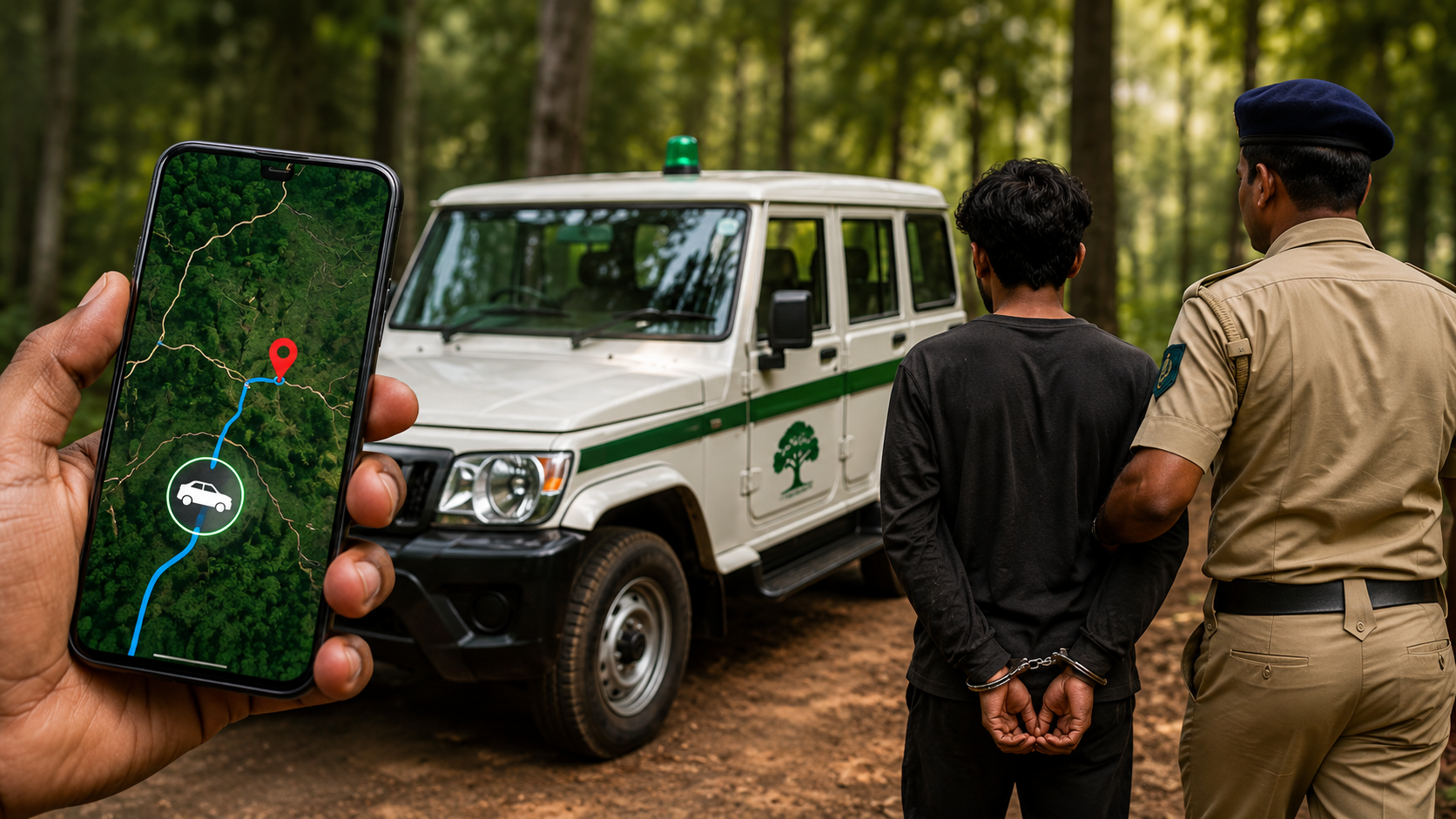 GPS helps trace stolen forest department vehicle within hours; Youth arrested
