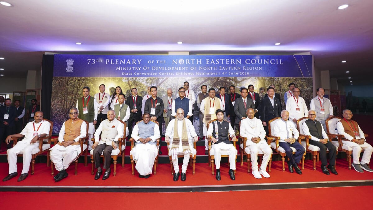 Northeast CMs flag influx, development issues with Amit Shah during NEC meet in Shillong 