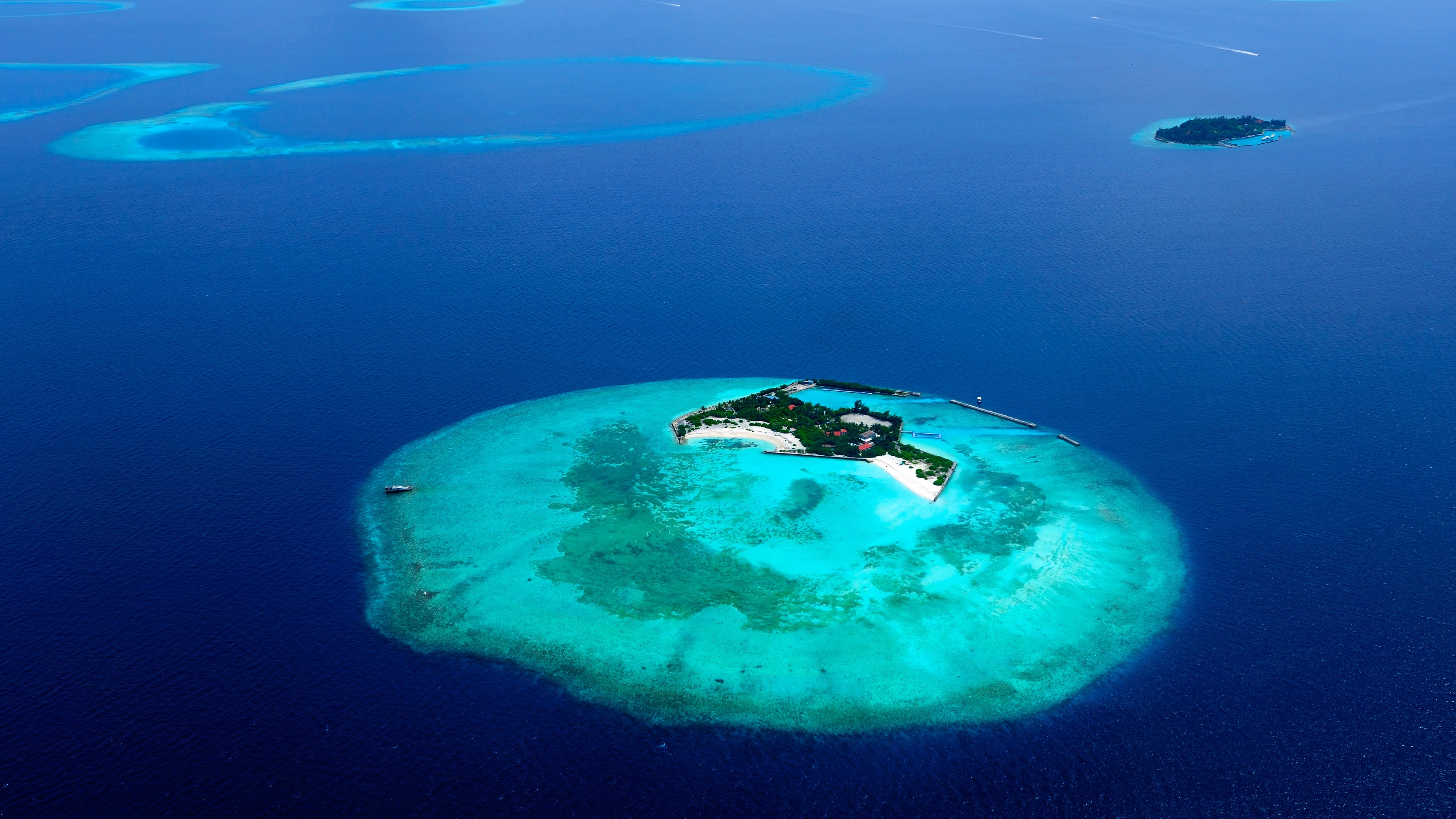 Many shades of blue through Maldives