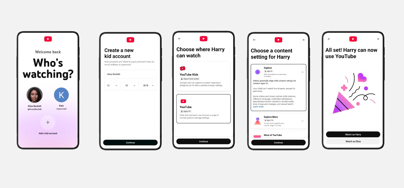 Parents can customise what their teenagers can watch on YouTube.