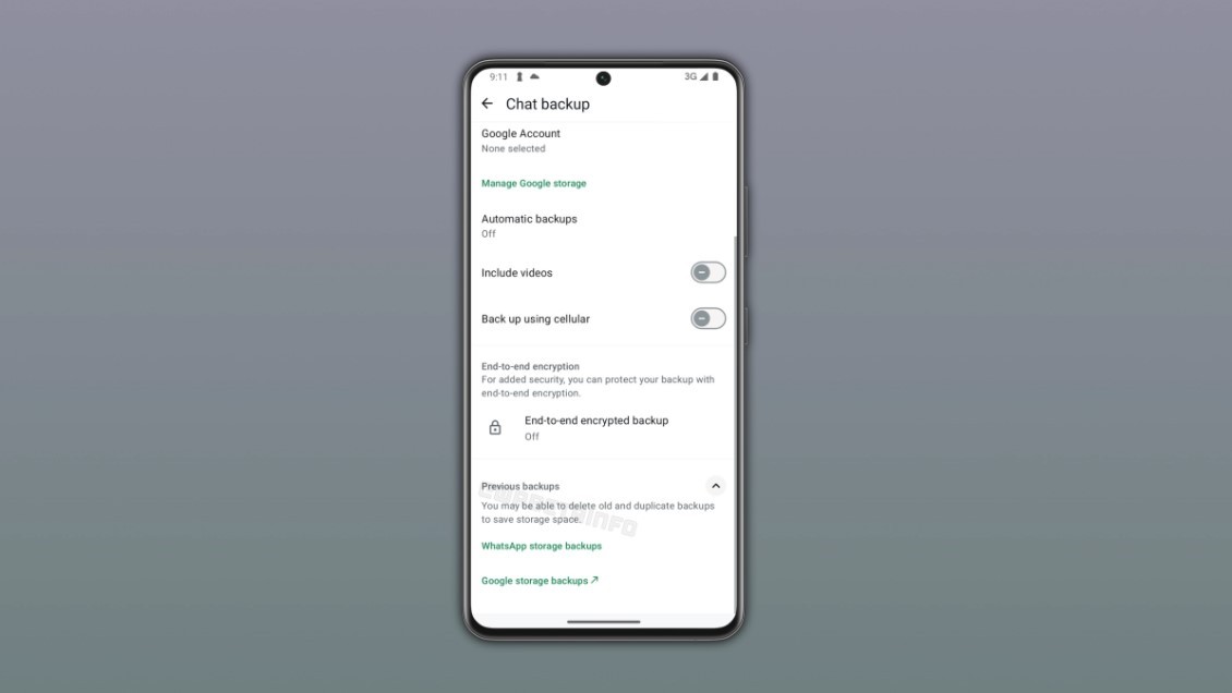 New chatbackup management system on WhatsApp.
