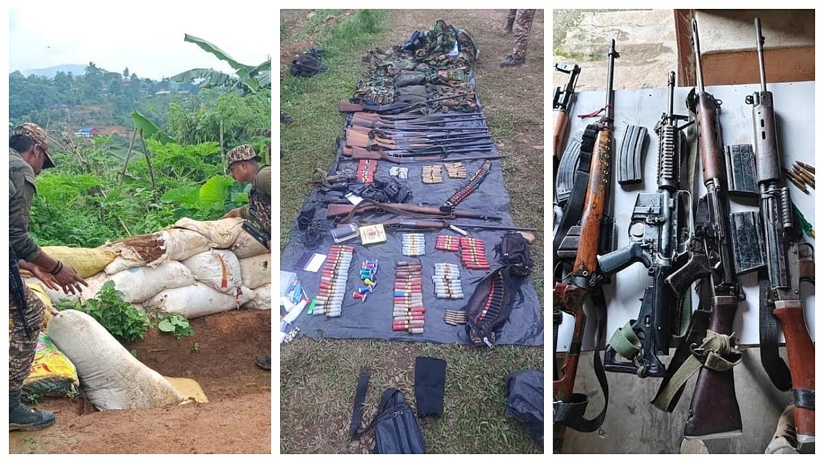 Amid Kuki-Naga conflict, forces recover 36 weapons and dismantle bunkers in Kangpokpi