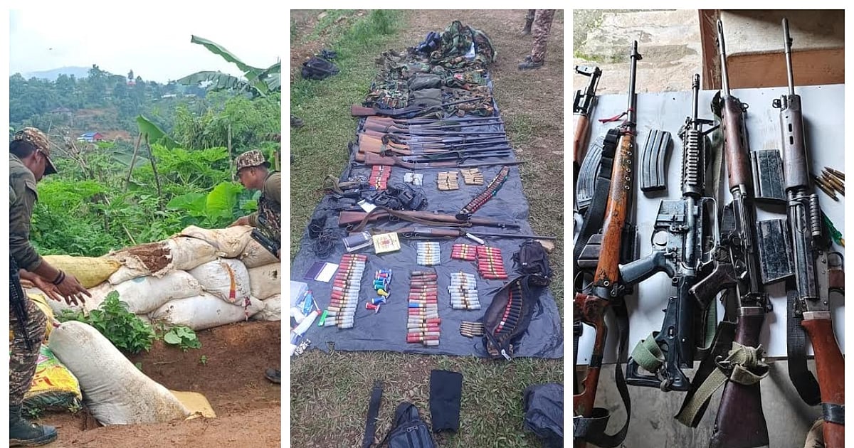 Amid Kuki-Naga conflict, forces recover 36 weapons and dismantle bunkers in Kangpokpi