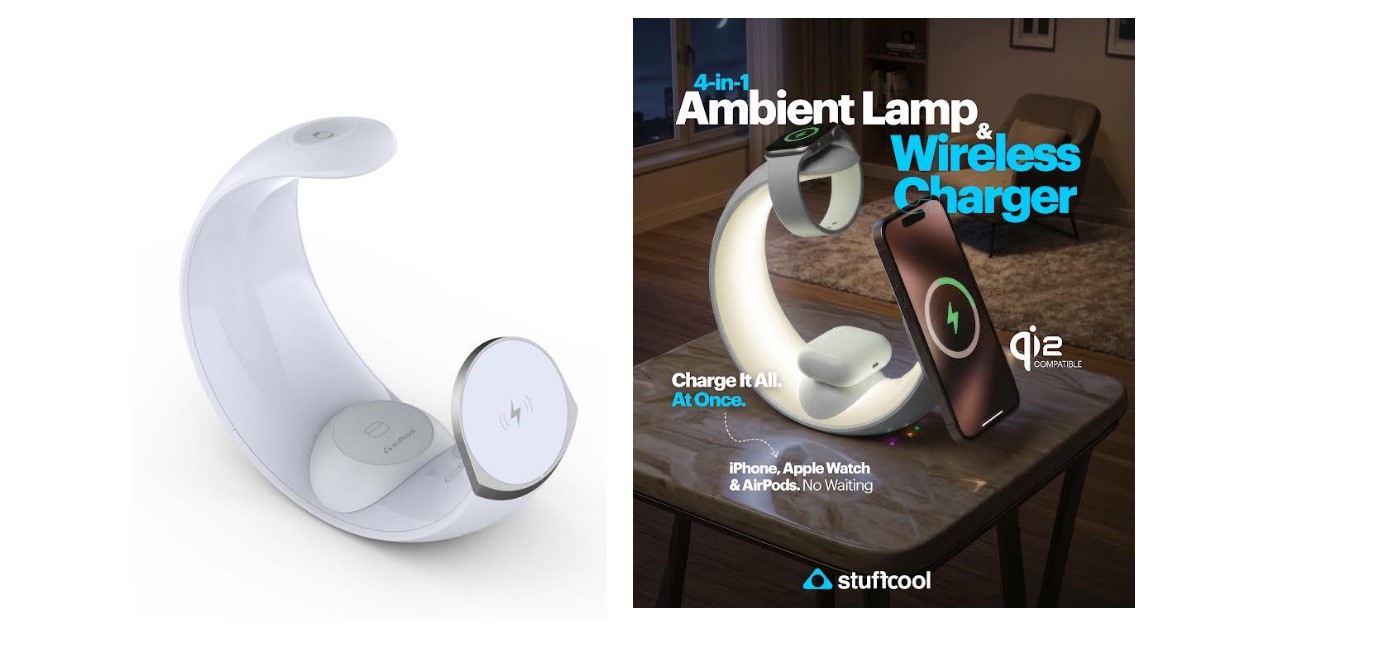 Stuffcool Lumo – A 4-in-1 Ambient Lamp & Qi2 Wireless Charging Station.