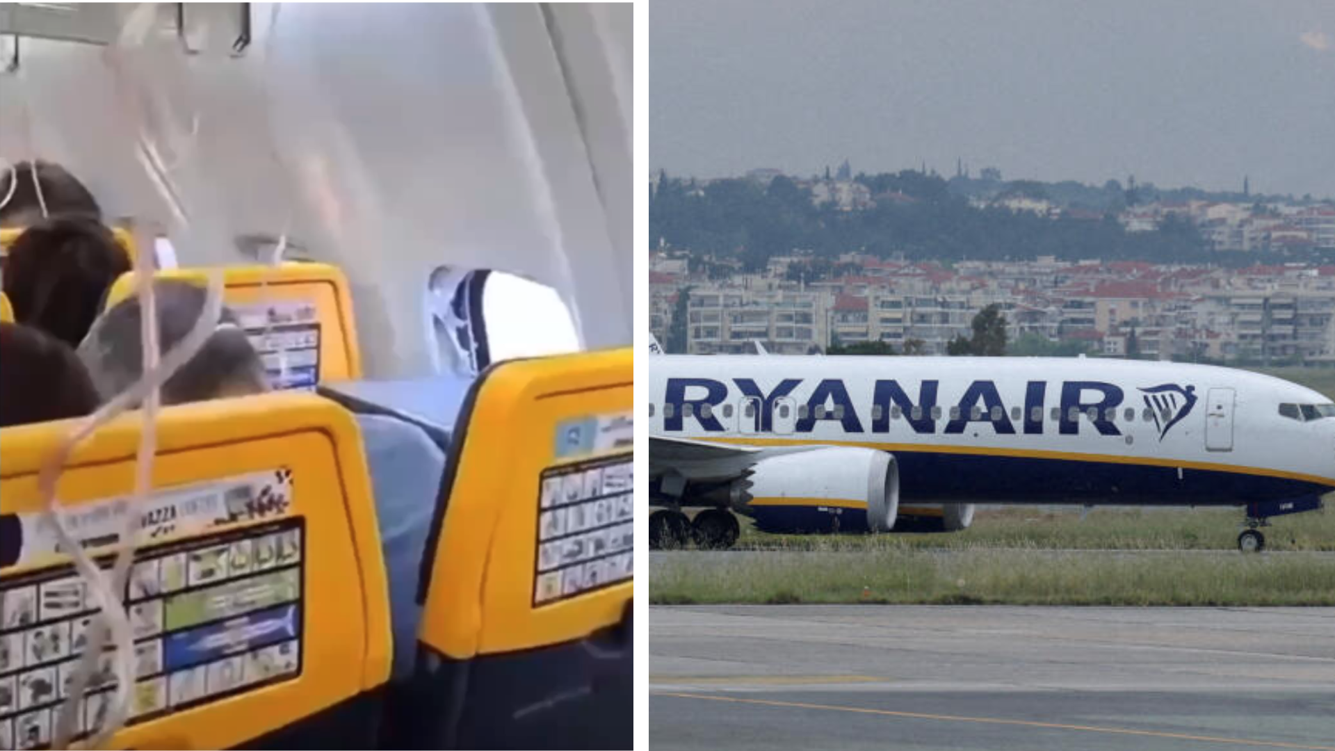Ryanair plane makes emergency landing in Greece after window 'dislodged'