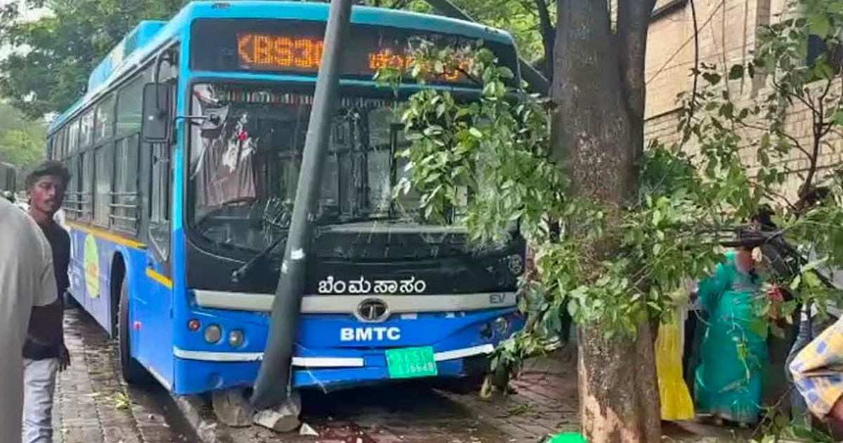 Auto driver dies after BMTC e-bus rams his vehicle near K R Circle in Bengaluru