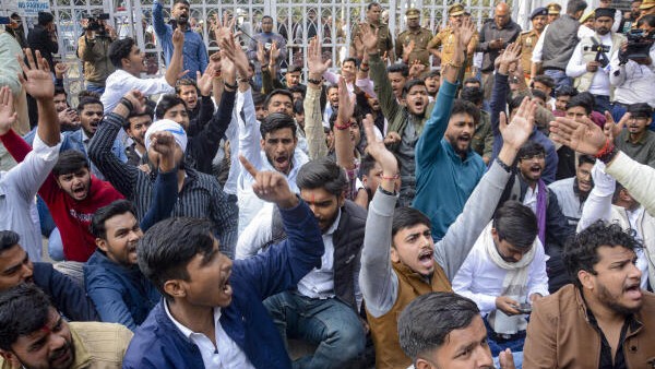 Gen Alpha students protest for second time in four days over teacher shortage in Lucknow