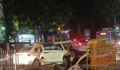 Delhi AAP MLA Anil Jha and Karnataka BJP MLA Abhay Patil injured after two cars collided near ITO; six people sustain minor injuries, all stable