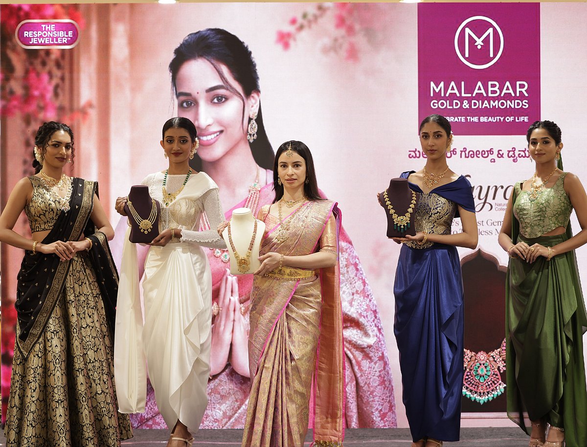 Malabar Gold & Diamonds, MG Road Showroom unveils Nayraa Collection, a new expression of natural gemstone jewellery.