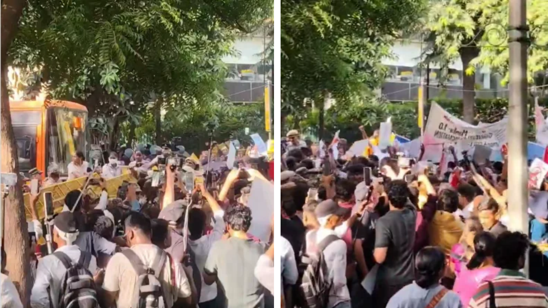 AISA activists march towards Jantar Mantar amid heavy security on third day of protest