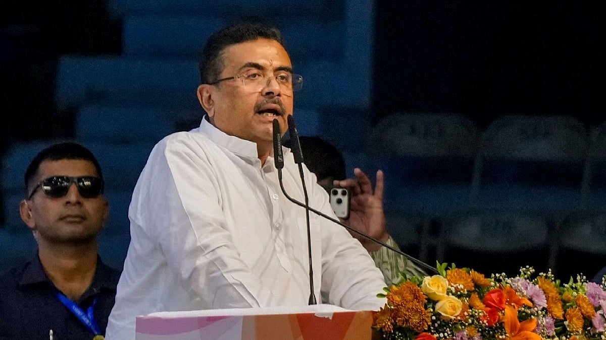 Der Ministerpräsident von Westbengalen, Suvendu Adhikari, appelliert an ...