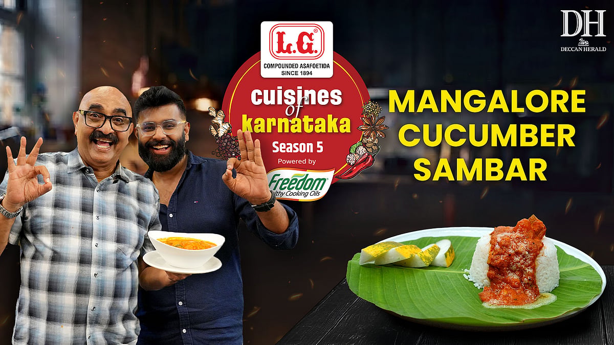 Mangalore cucumber, coconut and roasted spices come together in this classic huli