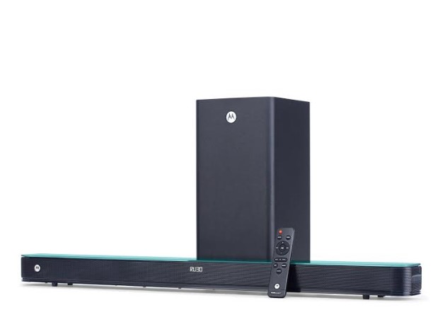 Motorola's fully Wireless AmphisoundX 200W 5.1  Soundbar with subwoofer & surround sound speakers. Credit: Flipkart