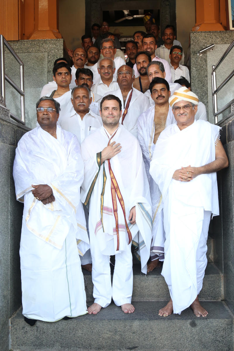 Rahul Gandhi pays visit to Dharmasthala