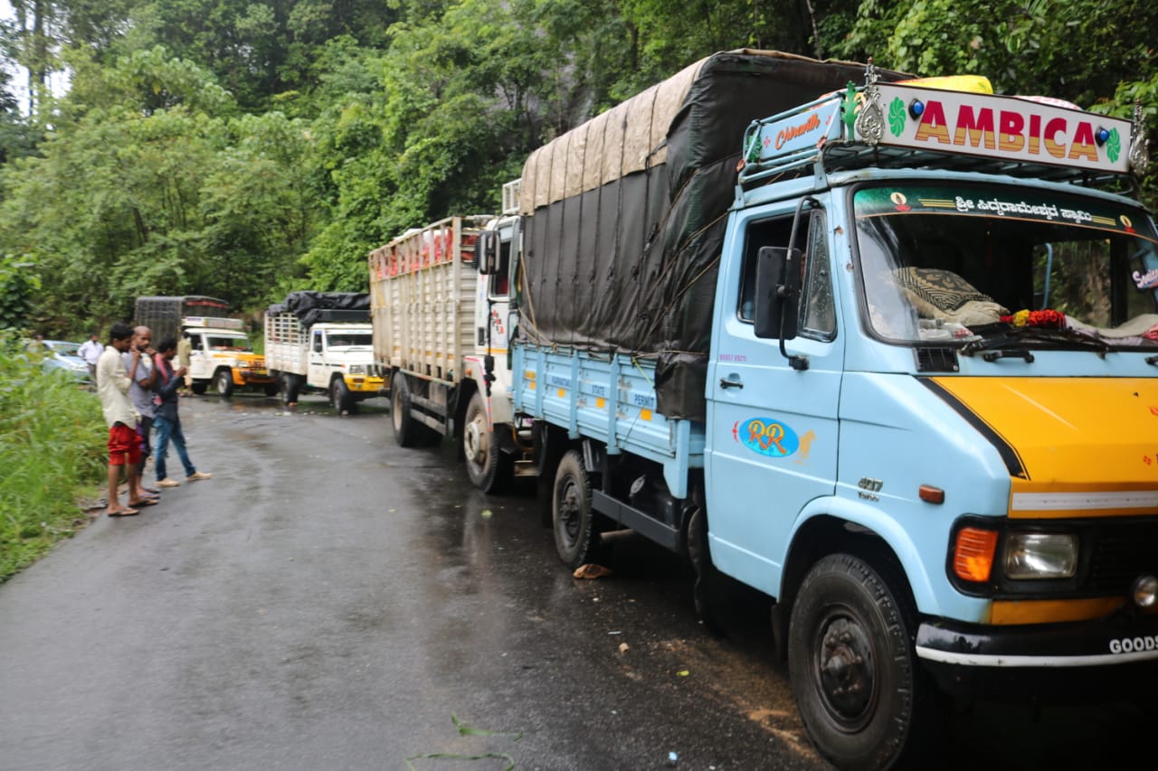 Heavy vehicles banned on Charmadi Ghat