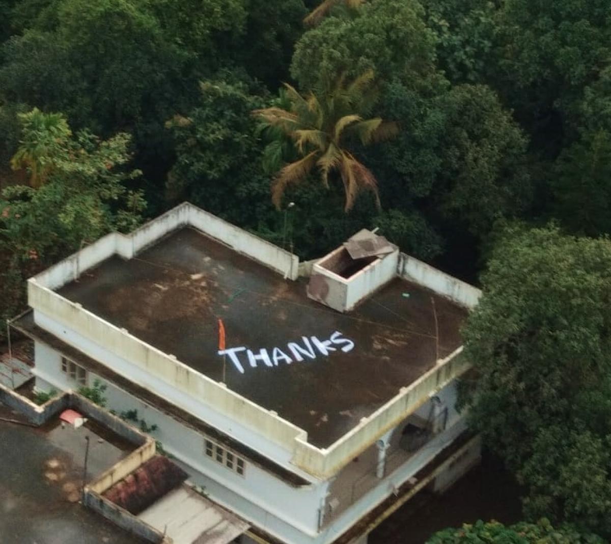 From the rooftop, a thank you note that says it all
