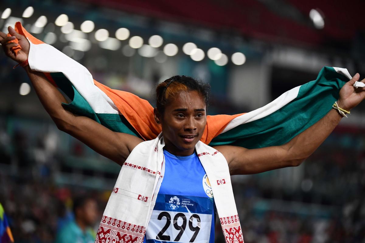 Hima Das wins 400m silver in national record time