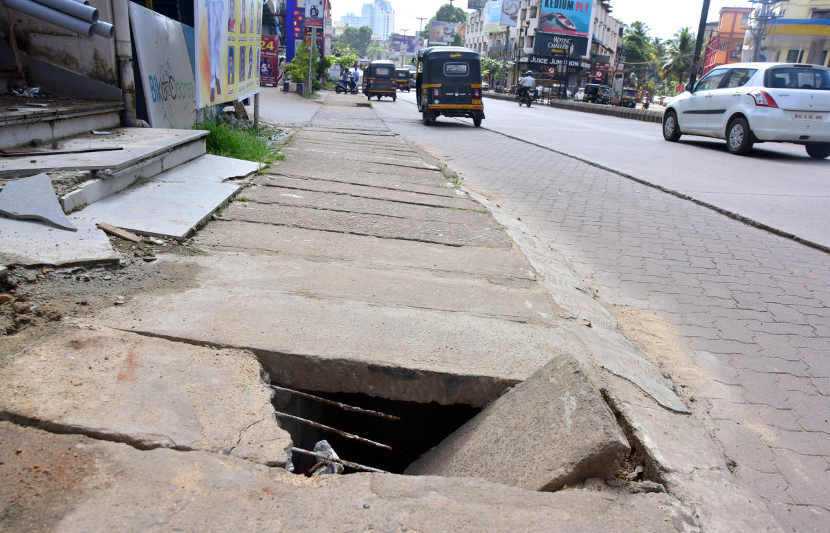Broken footpaths in city inconvenience pedestrians