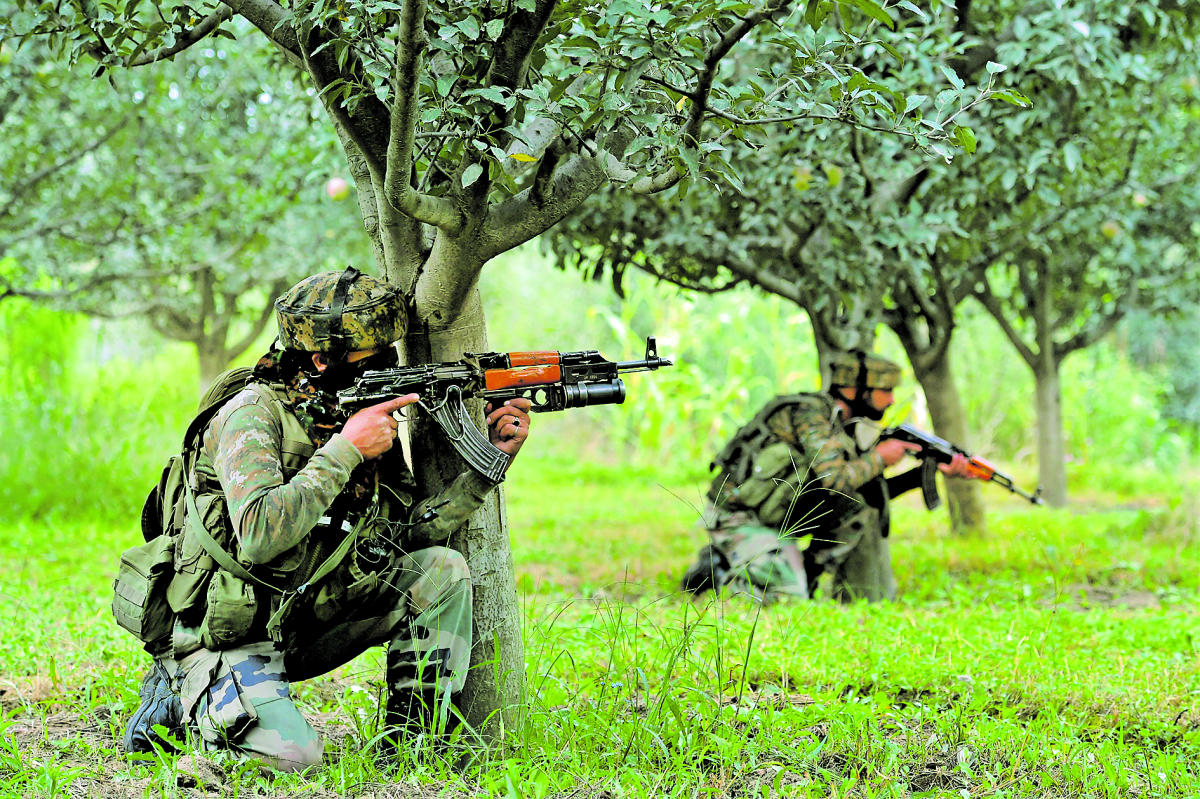 Three soldiers, two militants killed along LoC in J&K