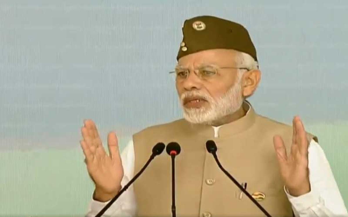 Have been walking the path shown by Netaji: Modi