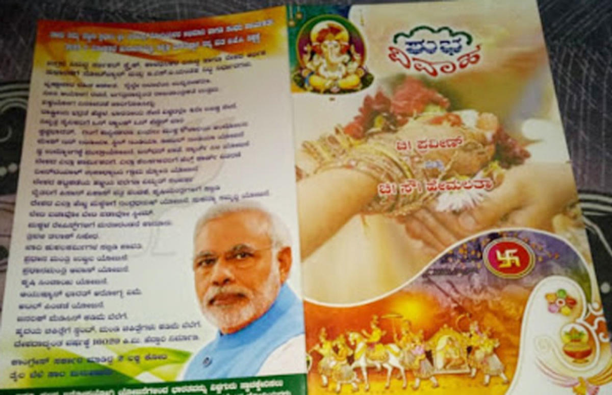 Marriage invite seeks vote for Modi