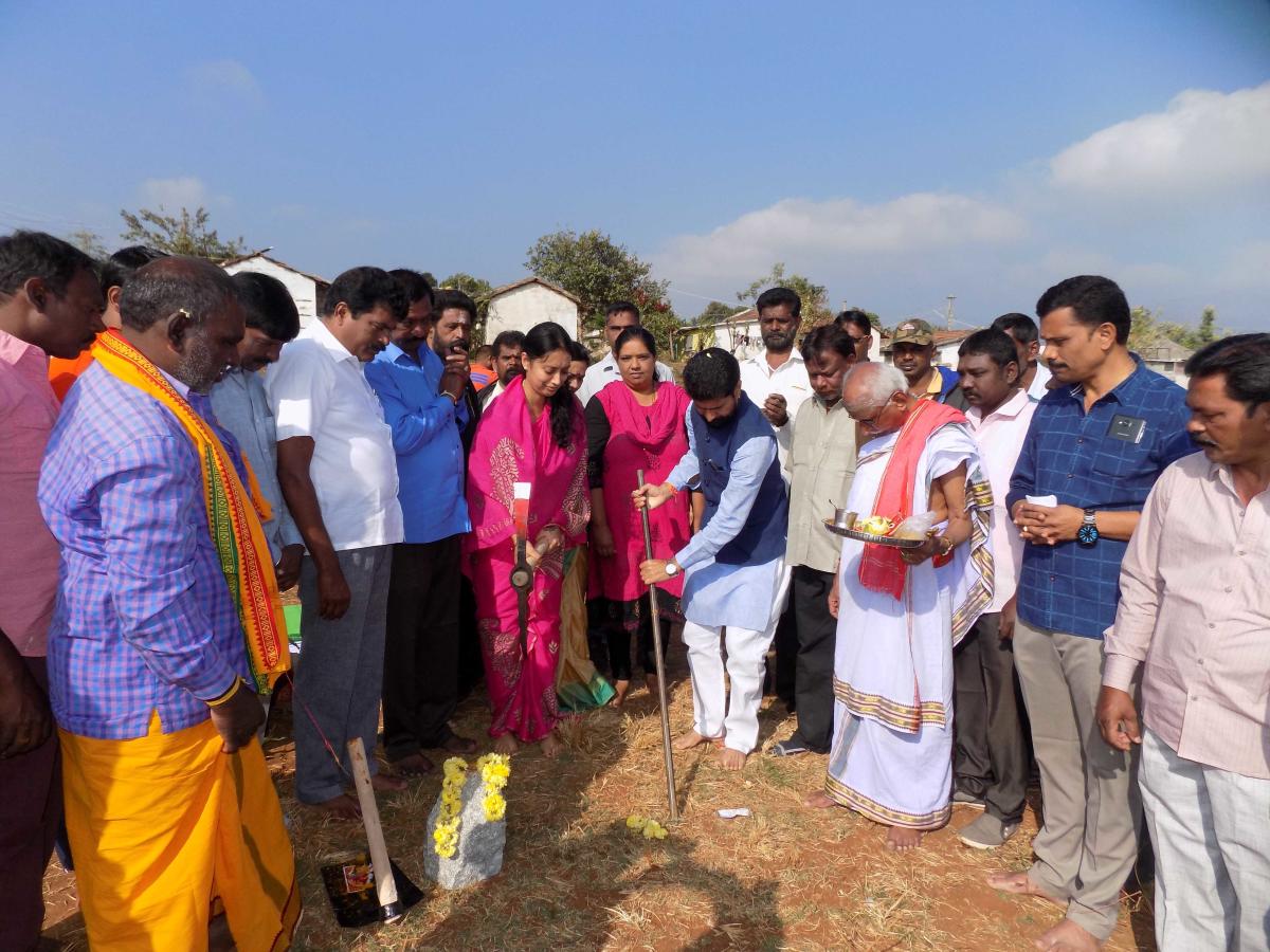 Foundation laid for civic workers houses