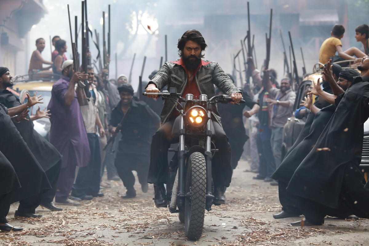 A scene in Kannada movie KGF-1 starring Yash.