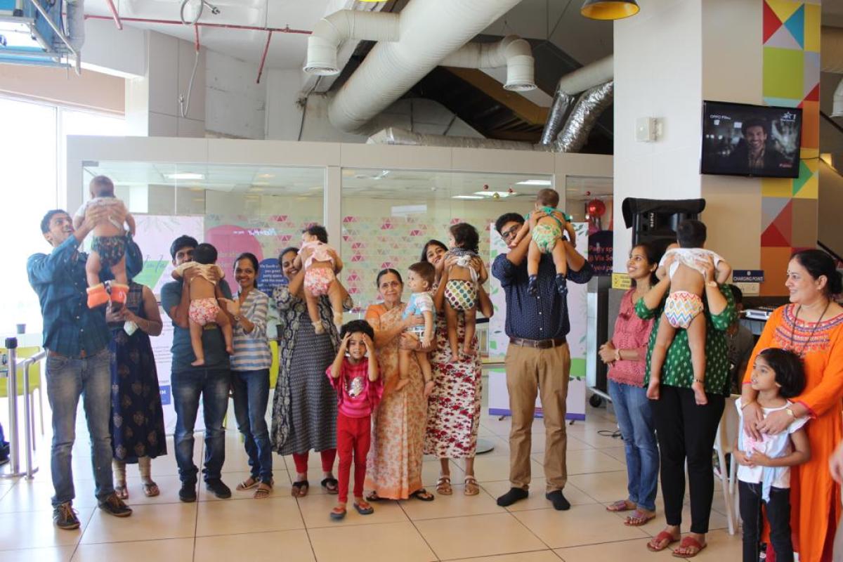 Cloth diaper change gets good response