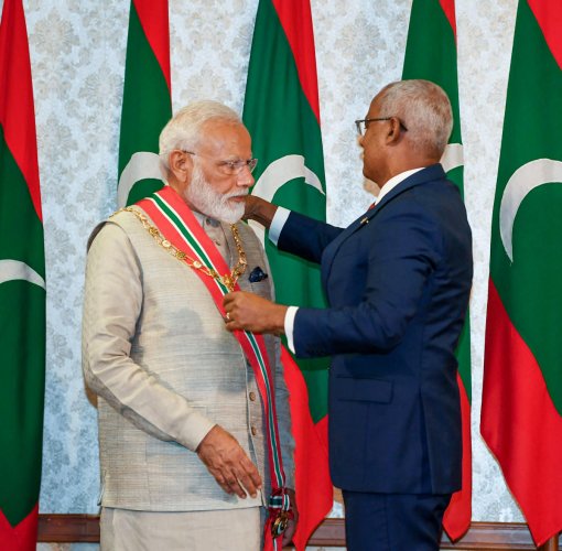 Maldives confers country's highest honour on PM Modi
