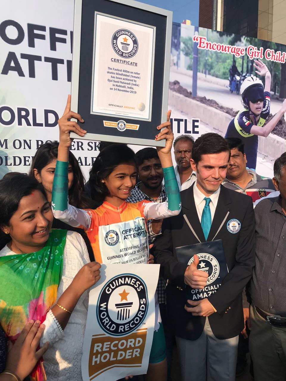 12-yr-old sets Guinness record for skating blindfolded