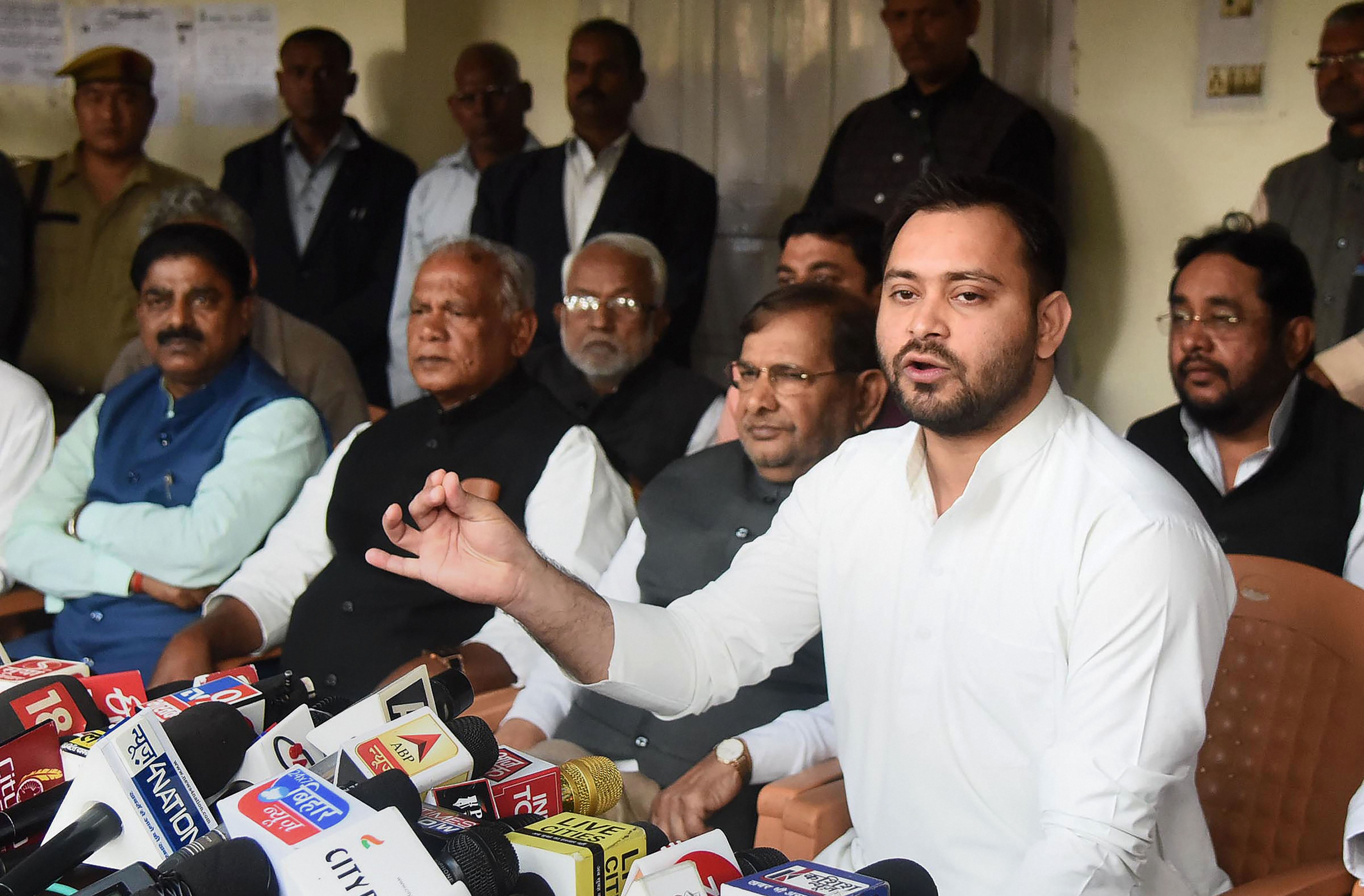 CAA: Tejashwi among oppn leaders booked in Bihar