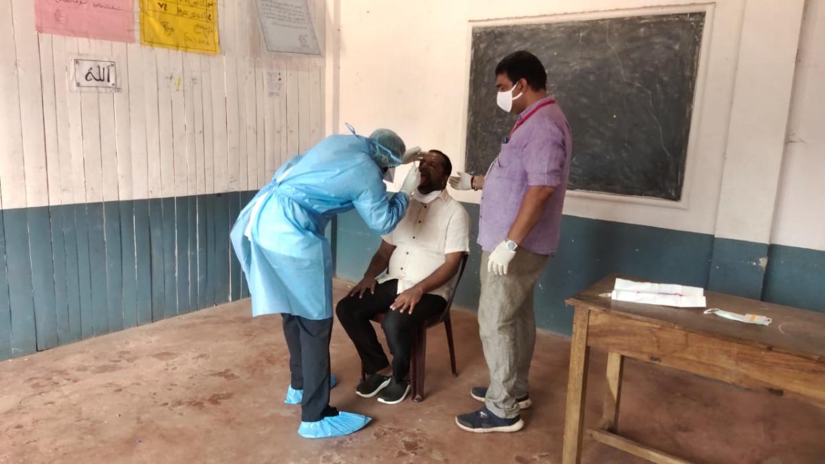 Mass throat swab collection camp conducted in Chembugudde