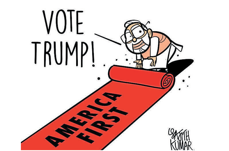 PM Modi welcomes US President Donald Trump 