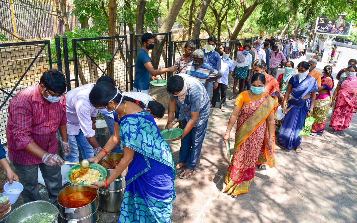 Door delivery of midday meal rations in villages