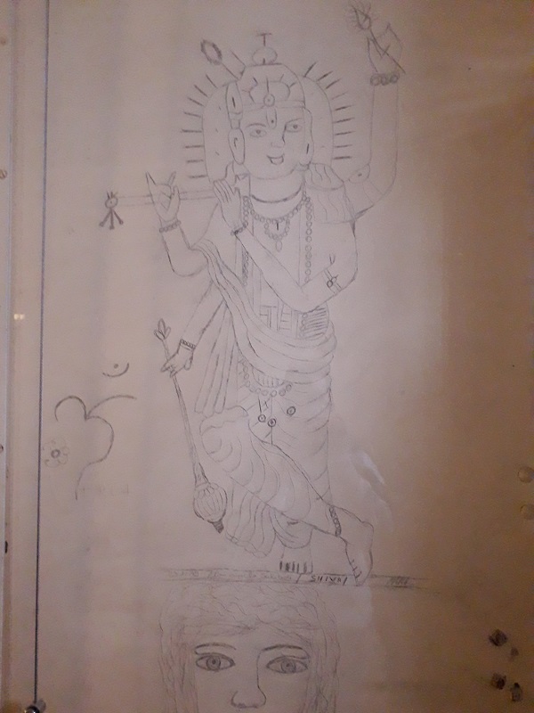 The graffiti on the prison walls