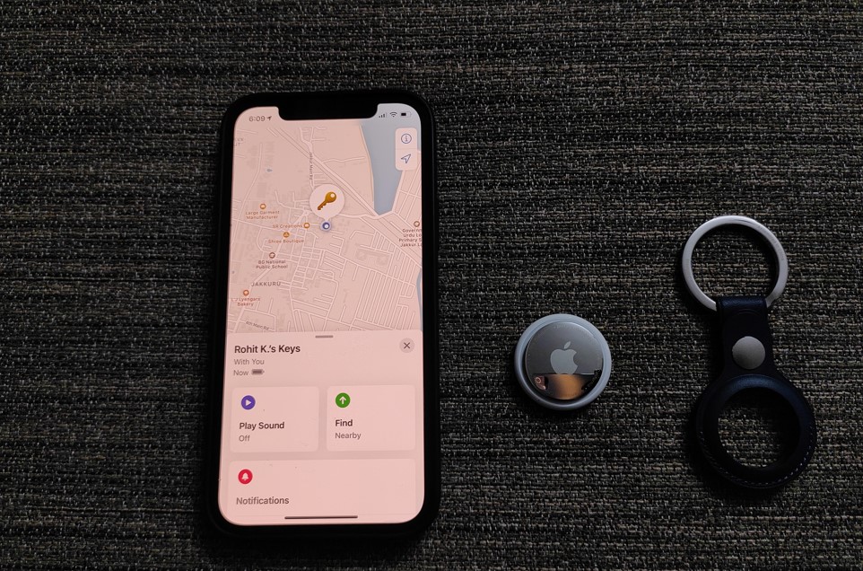 You can find the battery life status in the Find My app. Credit: DH Photo/KVN Rohit